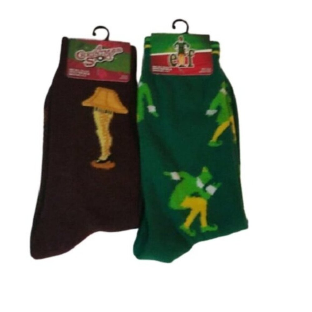 Men's The Christmas Story + the Elf Socks, 2 pair
